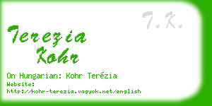 terezia kohr business card