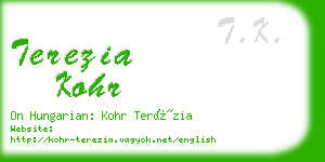 terezia kohr business card